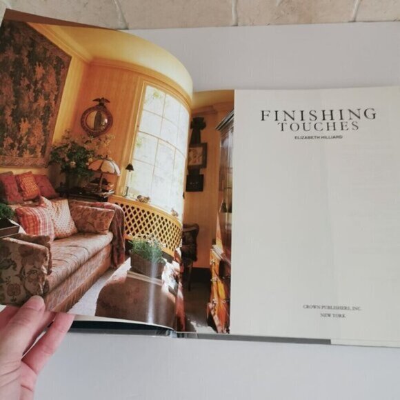 1990 Finishing Touches Book Interior Decor Design Elizabeth Hilliard Grey Book - Picture 3 of 8
